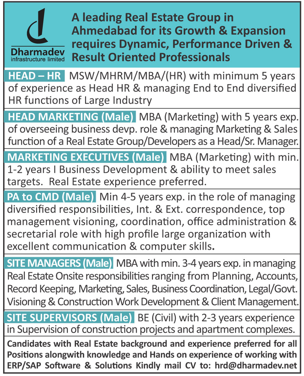 Dharmadev Ad For Employee